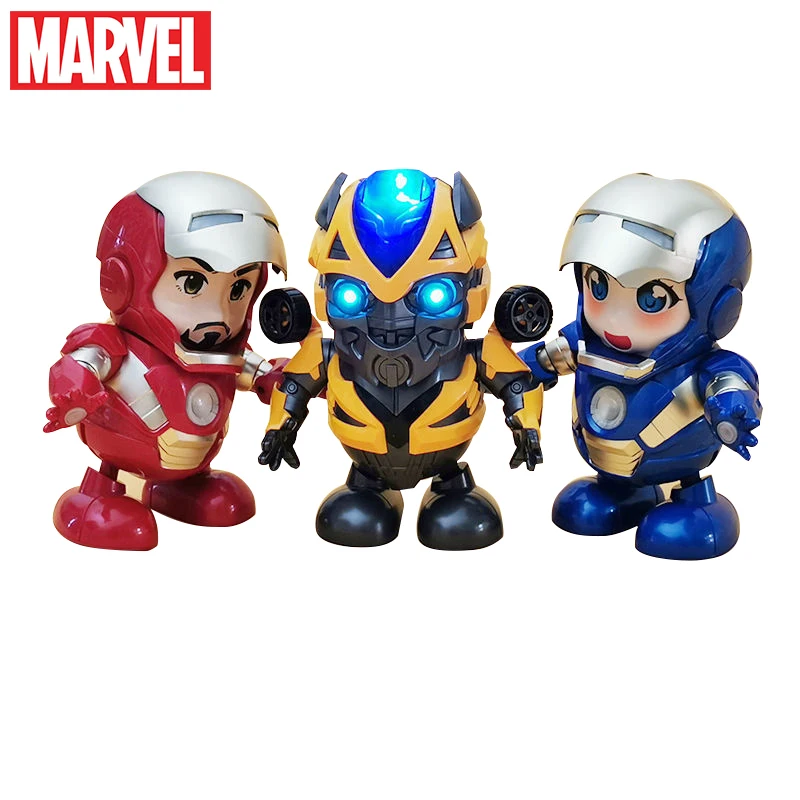 Marvel Avengers 4 Dancing Hero Iron Man With Music Lights Robots Kids Toys Gifts 