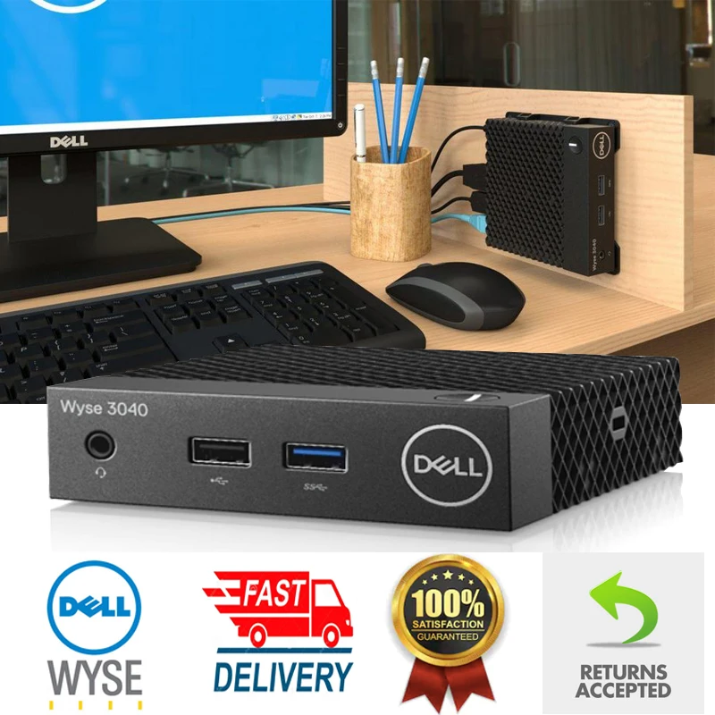 Very Silent Mini PC Dell FX160 Thinclient 80GB HDD 2GB SSD Module 2GB RAM  #O32