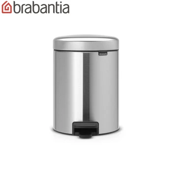 

Бак мусорный Brabantia "NewIcon" с педалью, светло-серый матовый, 5л. 112645