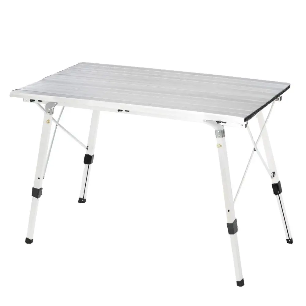 

Folding Table Roll up Table with Carrying Bag Portable Camping Table Adjustable Height for Camping Beach Backyard 46.5"x 26.8