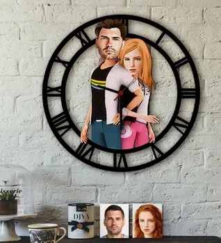 

Personalized Valentine Caricature Of Wood Wall Saati-39