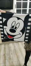 Disney blanco negro Mickey Minnie ratón cojín decorativo fundas de almohada en la cama sofá bebé niños Regalo de Cumpleaños 45x45cm