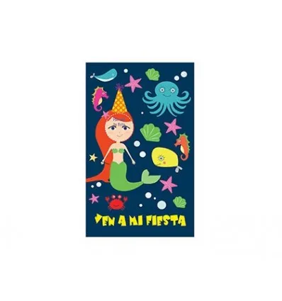  INVITATION TO MY PARTY ARGUVAL MERMAID DIE CUT BLISTER 8 UNITS - 4000349282539
