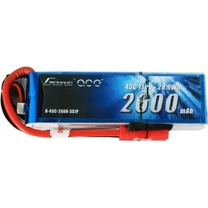 Аккумулятор Gens Li-Po 11.1 V 2600 mAh 45C(3S1P, EC3, XT60, Deans)- GA-B-45C-2600-3S1P-Deans