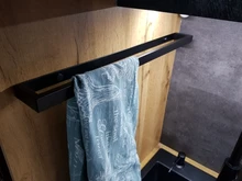 Toallero de acero inoxidable para baño, colgador de 20/30/40/50cm para colgar en la pared, estante de almacenamiento, 304