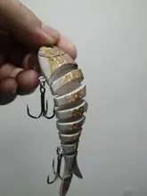 Kingdom-Señuelos de Pesca con articulaciones múltiples, cebos duros de hundimiento, 90mm, 120mm y 140mm, wobblers realistas, Lucio