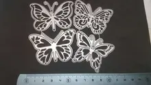 Troqueles en forma de mariposa para manualidades, troquelado de papel, ideal para álbumes de recortes y tarjetas decorativas, 4 piezas