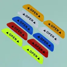 Mark-Open Tape Door-Stickers Reflective-Strips Safety Auto Car Driving Universal 4pcs/Set