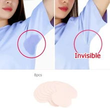 8 шт./компл. наклейка-антиперспирант одноразовая одежда подмышек защита от пота колодки Дезодорант подмышек Пот Абсорбирующая прокладка