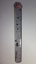 Reglas de plástico con Linda pata de gato para escuela, suministros de oficina Kawaii, accesorios de planificación, premio de estudiante