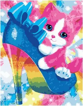 

Painting by numbers PKC 59112 kitten and shoe 30*40 exclusive