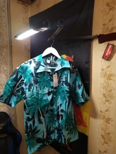 Camisas Hawaiian-Shirts Short-Sleeve Button-Down Men Print Summer Beach for M-5XL Coconut-Tree-Printed