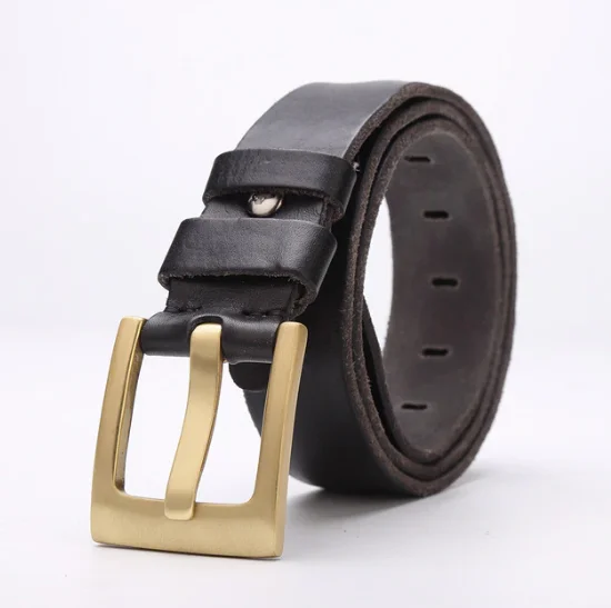 Ремень из натуральной воловьей кожи Bison Denim N71027 - Цвет: Black