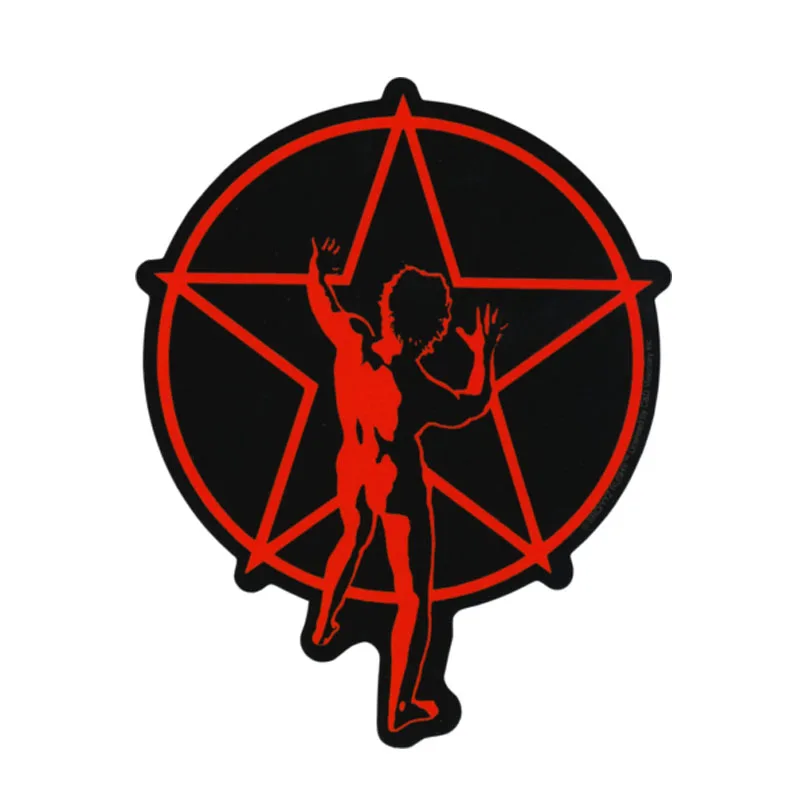 Наклейка Rush Starman логотип красный черный рок металлическая вышитая музыкальная