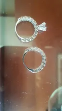 2 unids/set de cristal de lujo Zircon anillos de boda para las mujeres encanto Color plateado brillante anillos de compromiso conjunto de joyas accesorios regalos