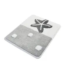 Коврик для ванной-коврики | коврик для ванной нескользящие Противоскользящие коврики морские звезды 50X60 см серый