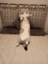 Juguete suave/bonito/de felpa/gato largo/almohada/muñeca de algodón, almohada para dormir, almuerzo, oficina, regalos de cumpleaños para niñas