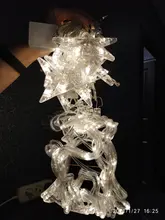 LED Deer Star Moon Curtain Light 220V 110V Christmas Garland String Fairy Lights Outdoor