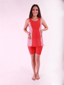 

Maternity Clothing Stripe Sleeveless Swimwear