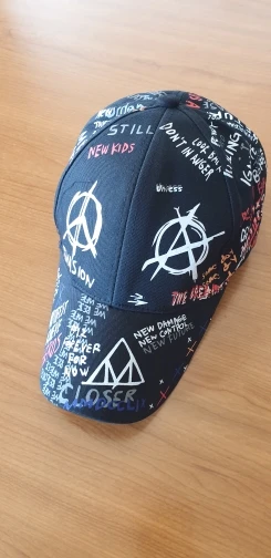 Gorra de Béisbol Grafiti Informal Impreso Flujo Trapero KPOP