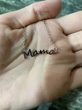 Día de la madre, carta de mamá colgante collar para mujer 3 colores mamá placa Cadena de clavícula collar joyería de personalidad regalo