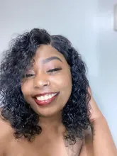 Wig Curly Human-Hair-Wigs Lace-Frontal Black Remy Women RXY for 360