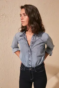 

Trendyol Snaps Body Denim Shirt TWOSS20GO0250