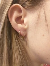 WANTME-Plata de Ley 925 auténtica de estilo minimalista para mujer, hebilla de oreja redonda Bohemia, Punk, Unisex, Rock, accesorios de joyería, pendientes