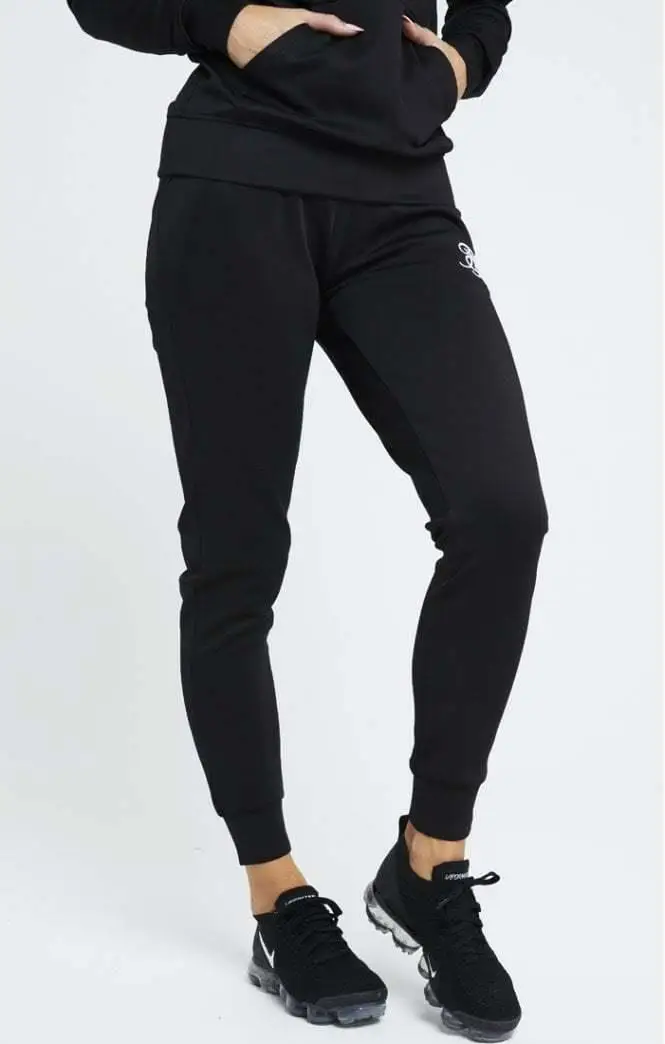 SikSilk Poly Jogger-черные женские спортивные штаны
