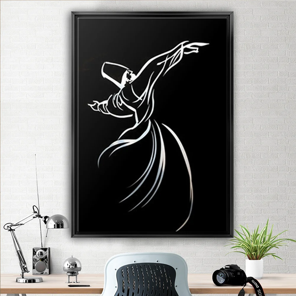 40x60 siyah cerceveli dini kanvas tablo