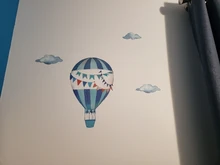 Decals Nursery Stickers Wallpaper Balloon Airplane Watercolor Pvc Mural Home-Decoration