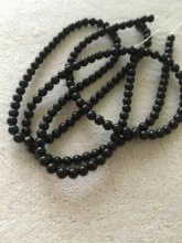 Black Onyx Natural-Stone-Beads Jewelry Making Agat-Chalcedony Handmade Round-Shape 