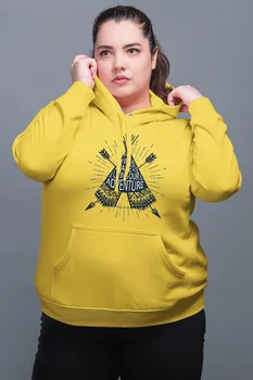 

Angemiel Wear We Are Living Our Action Yellow Women 'S Hooded Sweatshirt