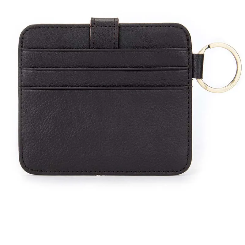 

Leather Slim Men Credit Card Holder Brand Designer Card Organizer Male Wallets Purses in black color best ID holder