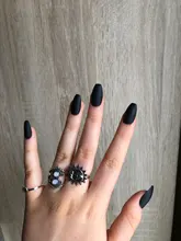 False-Nails Nail-Extension Matte Professionals White Black Red Finger with for DN03