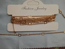 Cadena de acero inoxidable con cuentas de oro y corazón para pendientes, tobillera, collar, joyería, manualidades, bricolaje, 2M