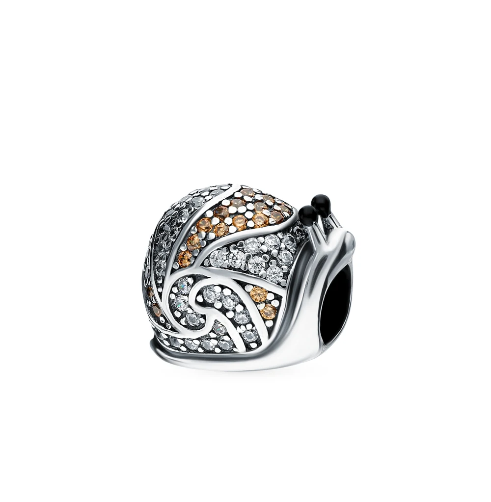 Silver Pendant with cubic zirconia and enamel SUNLIGHT test 925