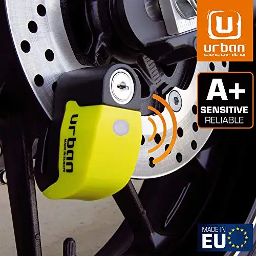 Antivol PC Urban security ur10 antivol moto homologué sra bloque disque  alarme 120 db warning double verrouillage ø10 mm