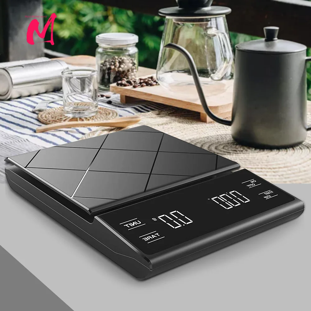 Drip Coffee Scale with Timer 3kg/0.1g High Precision Pour Over Drip