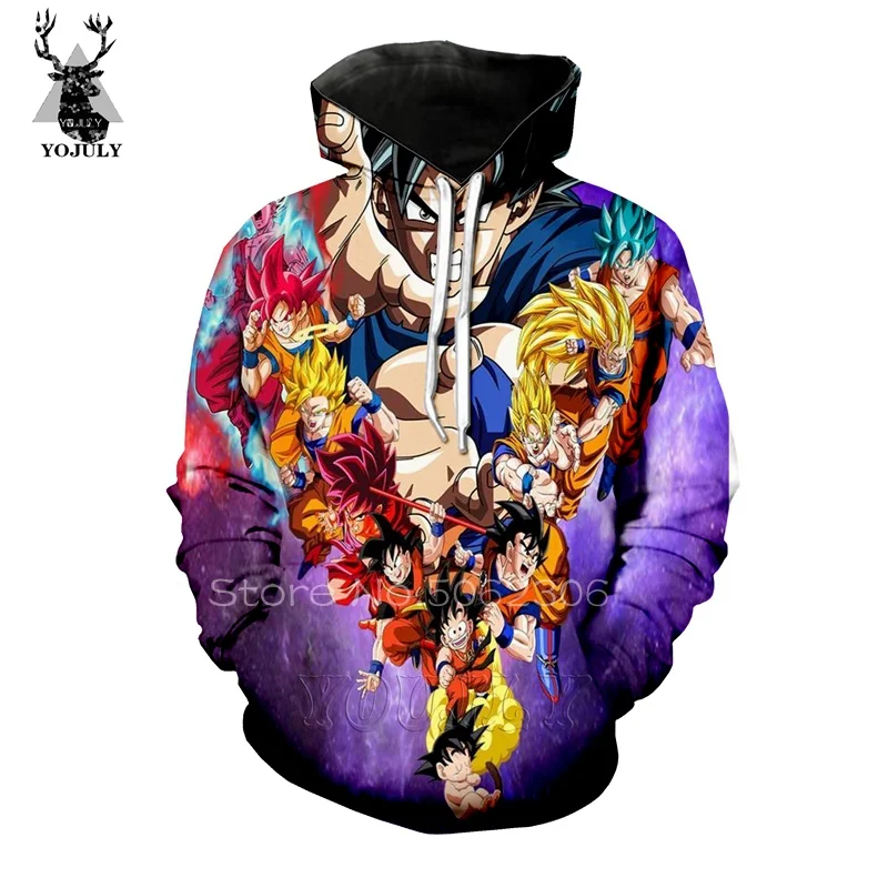 Dragon Ball толстовки off white Супер Saiyan Goku Мужская толстовка 3d принт аниме Харадзюку хип хоп Уличная одежда Топы Пуловер A103 - Цвет: 8