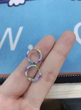 SILVERHOO-pendientes de aro de plata 925 para mujer, aretes de arcoíris en forma redonda, joyería fina, regalos de San Valentín 2021