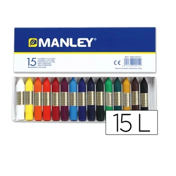 

Caja 15 cera blanda de Colores Manley Multicolor