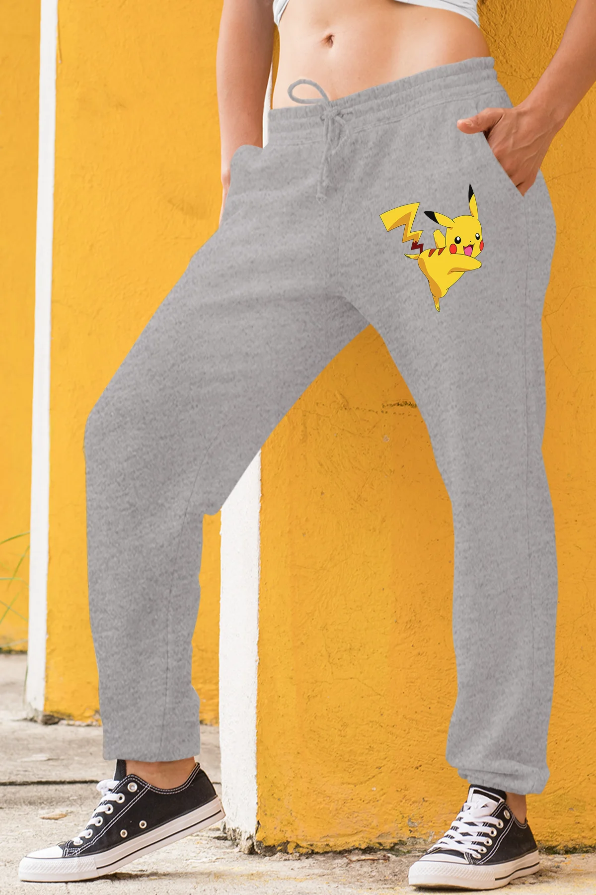 Женские серые спортивные штаны Angemiel Wear Pikachu | Женская одежда