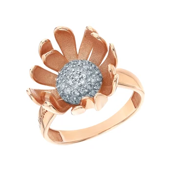 

Gold ring with diamonds sunlight sample 585