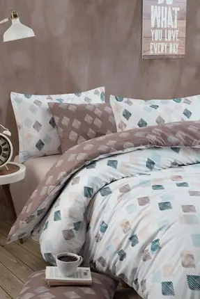 

Colorful Design 100% cotton Ranforced 220x200cm 4 PCS Duvet set