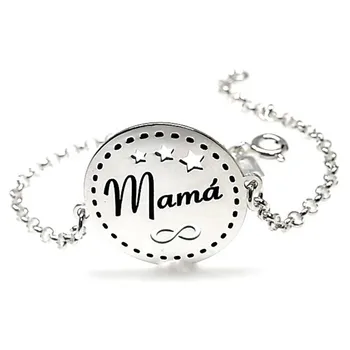 

Law silver bracelet 925m sheet 20mm. Reasons openwork MOM [AB2769GR]