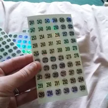 Etiquetas adhesivas láser a prueba de agua para manualidades, esmalte de uñas pintalabios, etiquetas con números de Color, suministros escolares y de oficina, Número 1-300