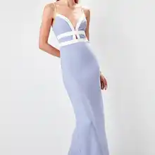 Trendyol с цветным блоком вечернее платье TPRSS19BB0547