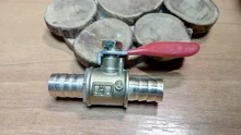 Pipe-Fittings Valve Ball Hose Barb Inline Water-Oil Brass Shutoff 6mm-12mm Air-Gas