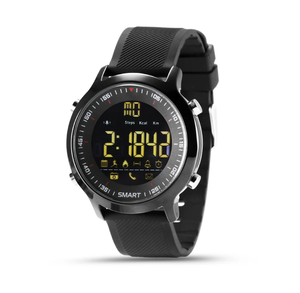 Часы CARCAM SMART WATCH EX18 с фитнес-трекером, шагомером - Цвет: Черный